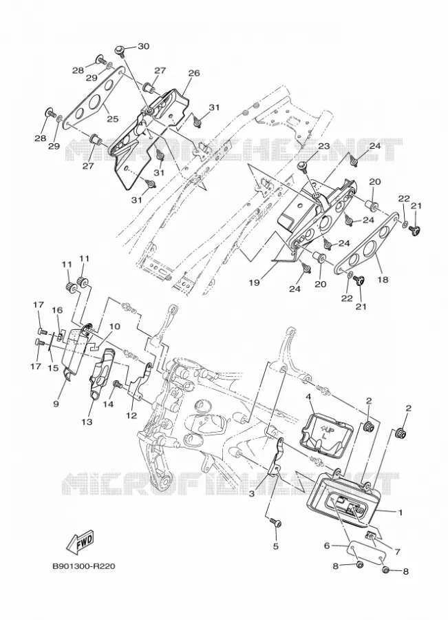 COUVERCLE LATERAL Yamaha MOTO 900 2019 XSR  MTM850