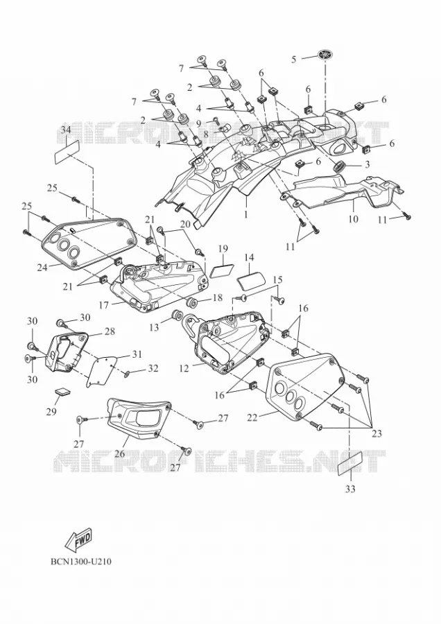 COUVERCLE LATERAL Yamaha MOTO 700 2019 XSR  MTM690D
