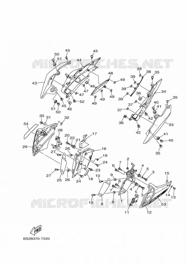 COUVERCLE LATERAL Yamaha MOTO 900 2019 MT  MTN850-A