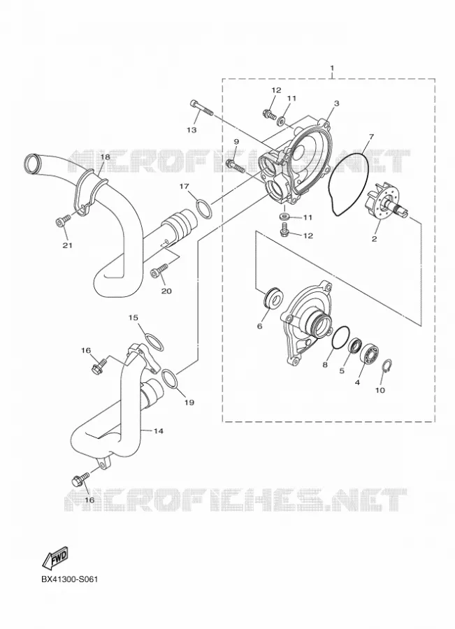 POMPE A EAU / DURITES Yamaha MOTO 1000 2019 R1  YZF-R1