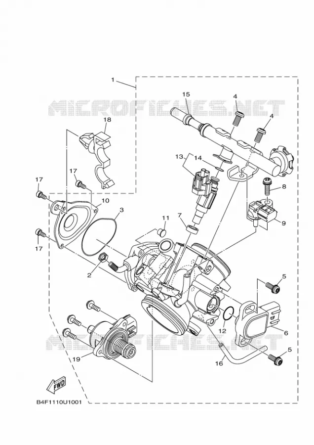 BOITIER PAPILLON INJECTION Yamaha QUAD 700 2019 GRIZZLY  YFM700FWAD/YFM70GPXK
