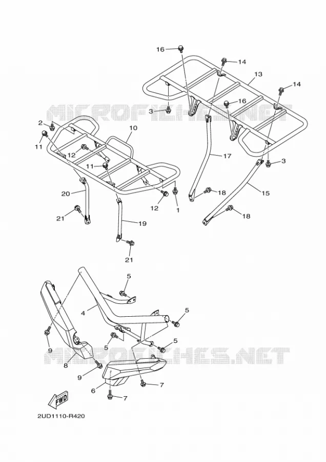 PARE CHOCS Yamaha QUAD 700 2019 GRIZZLY  YFM700FWAD/YFM70GPXK