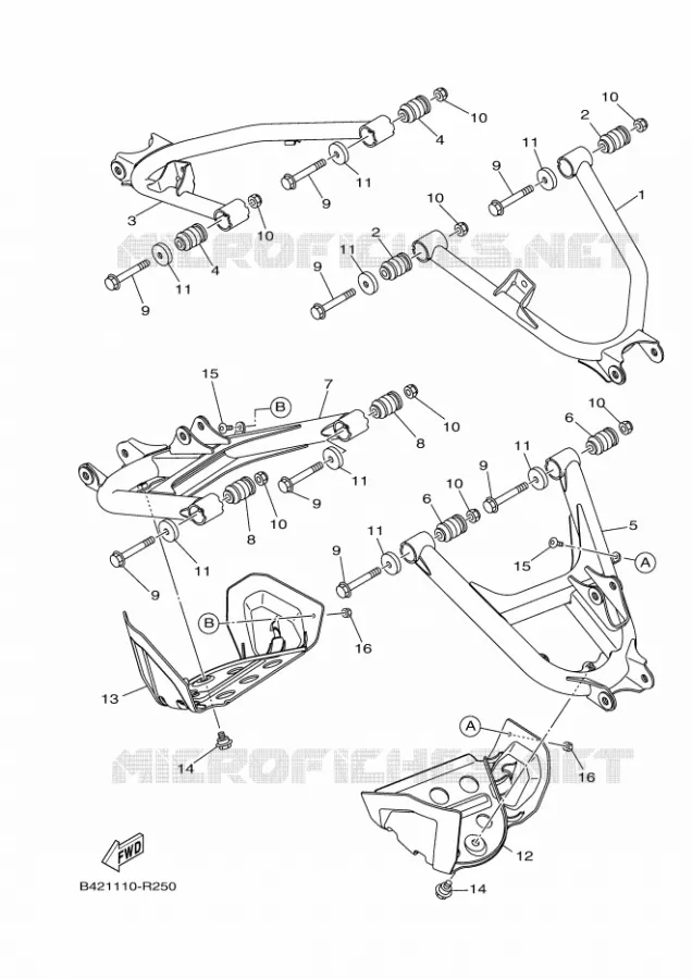 BRAS ARRIERE Yamaha SIDE BY SIDE 700 2019 VIKING  YXM700E/YXM70VPXK