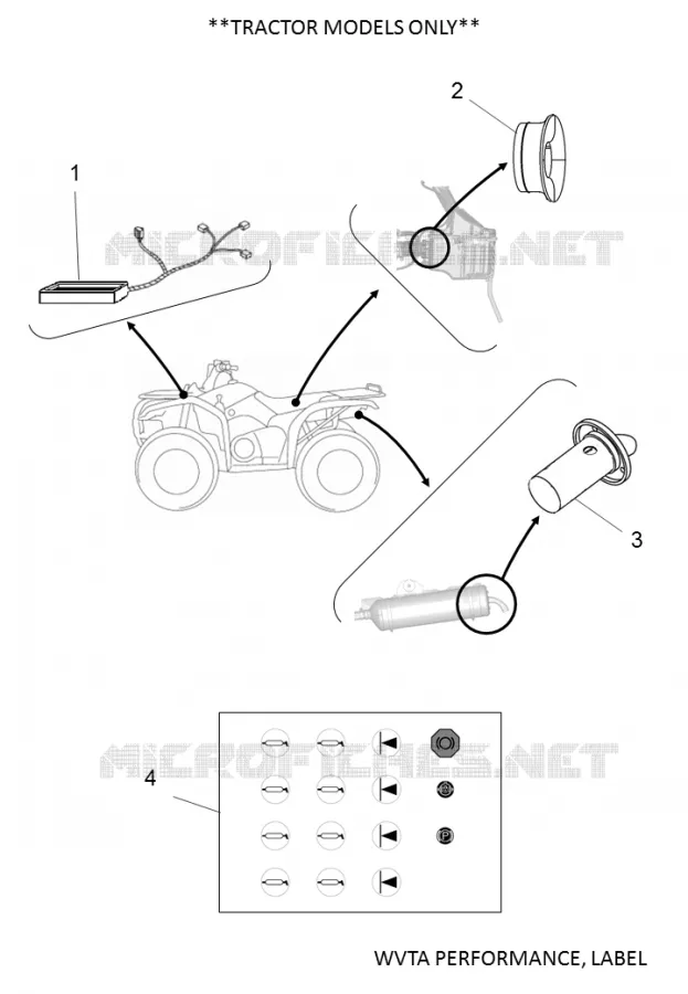 WVTA PERFORMANCE, LABEL Yamaha QUAD 450 2019 KODIAK  YFM450FWBD/YFM45KPXK