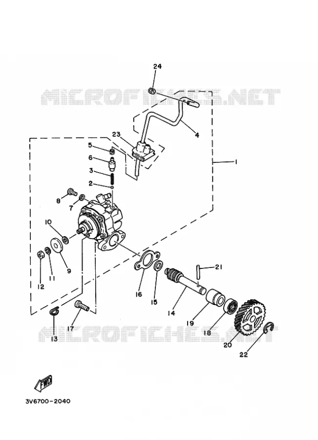 POMPE A HUILE Yamaha MOTO 100 1996 AG  AG100F