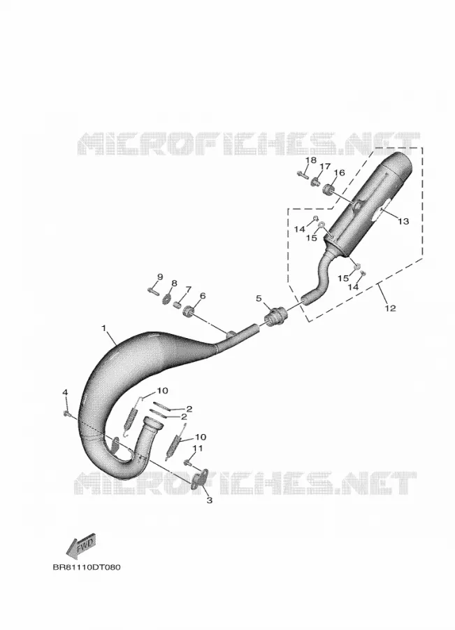 ECHAPPEMENT Yamaha MOTO 65 2020 YZ  YZ65