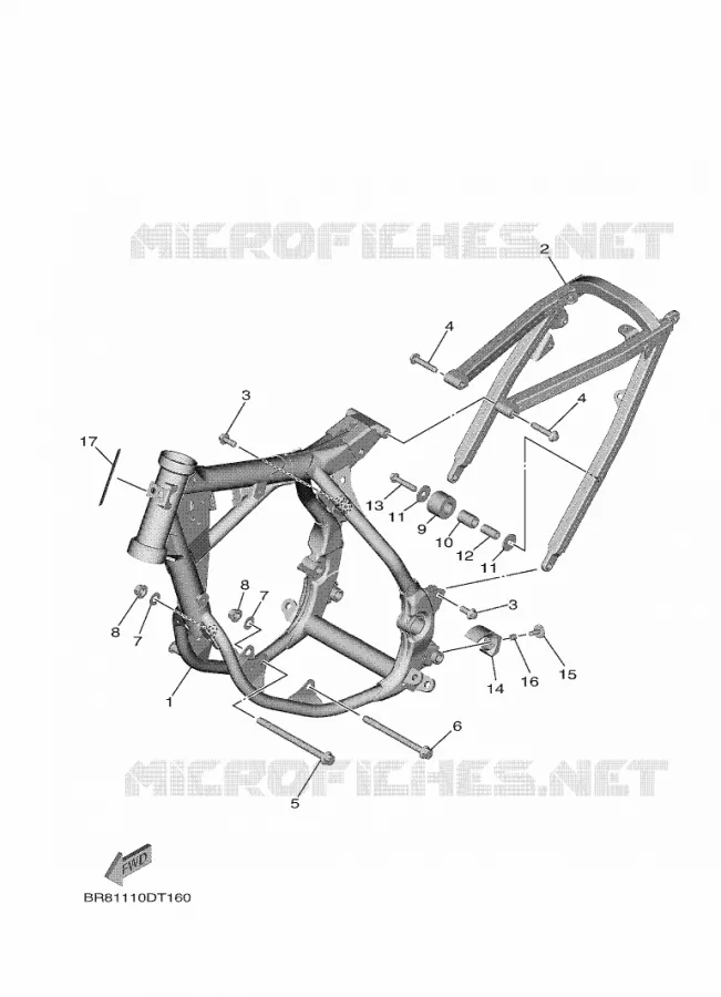 CADRE Yamaha MOTO 65 2020 YZ  YZ65