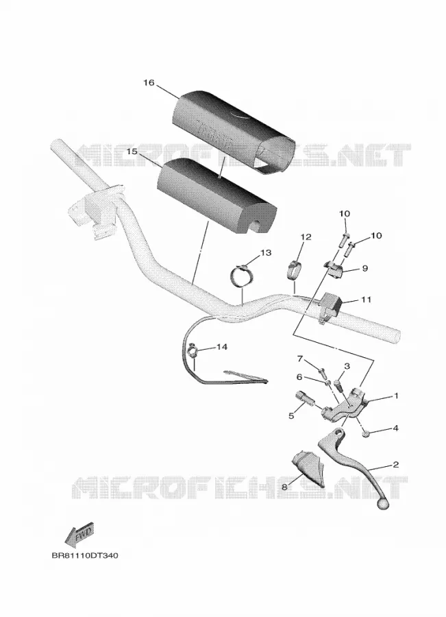 COMMODO / LEVIER Yamaha MOTO 65 2020 YZ  YZ65
