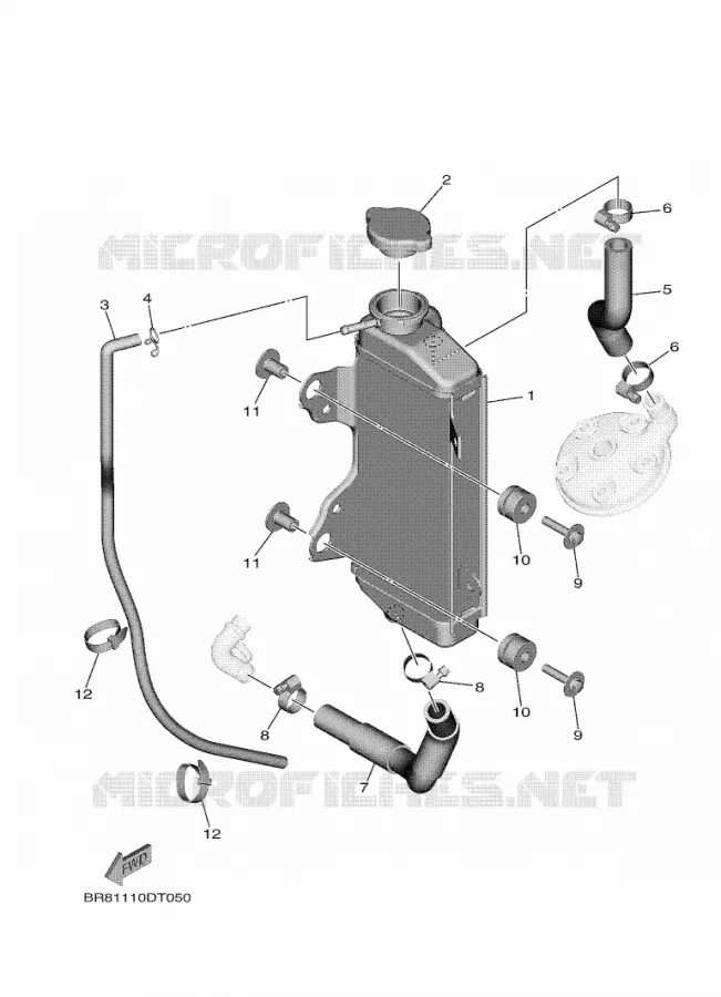 RADIATEUR / DURITES Yamaha MOTO 65 2021 YZ  YZ65