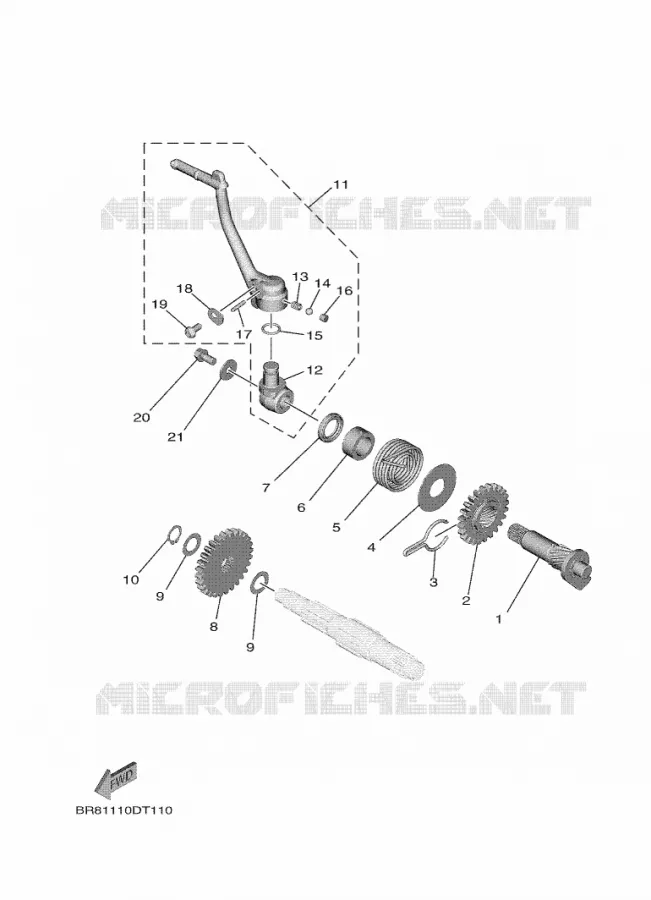 DEMARREUR KICK Yamaha MOTO 65 2021 YZ  YZ65