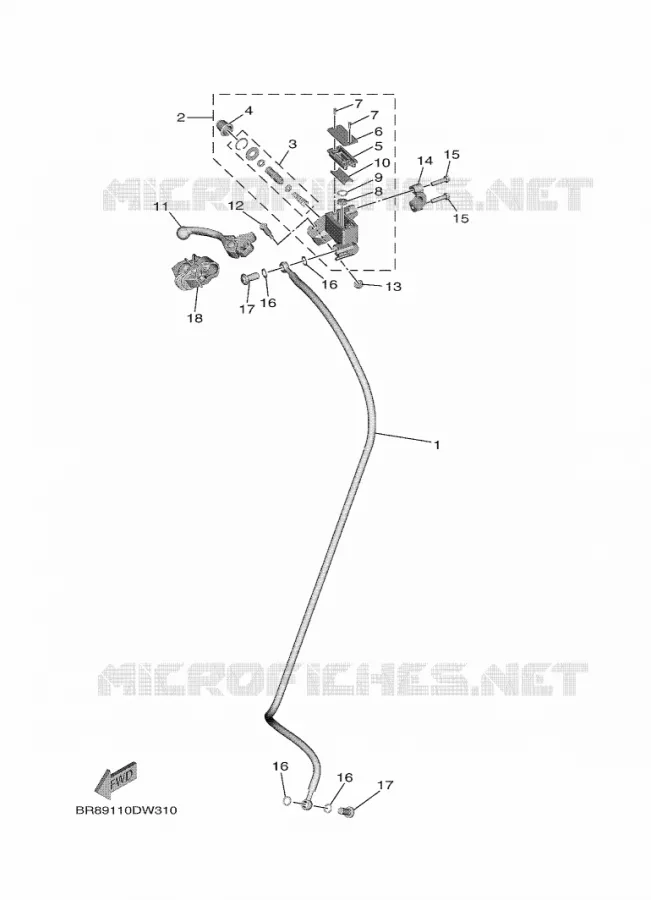 MAITRE CYLINDRE AVANT Yamaha MOTO 65 2021 YZ  YZ65