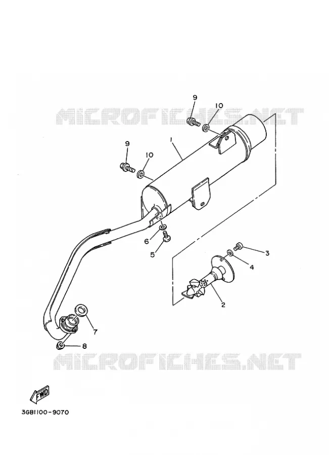 ECHAPPEMENT Yamaha QUAD 80 2001 BADGER  YFM80