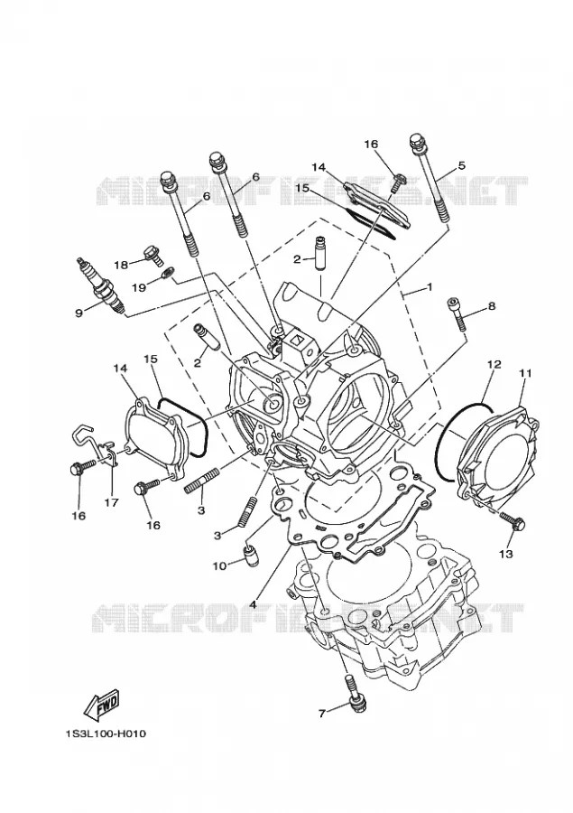 CULASSE Yamaha QUAD 700 2014 RAPTOR  YFM700RYFM700RE