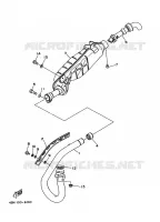 ECHAPPEMENT pour Yamaha KODIAK 1996