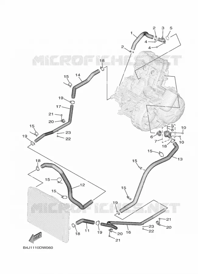 POMPE A EAU Yamaha SIDE BY SIDE 1000 2021 WOLVERINE  YXE1000EWS/YX10EPSM
