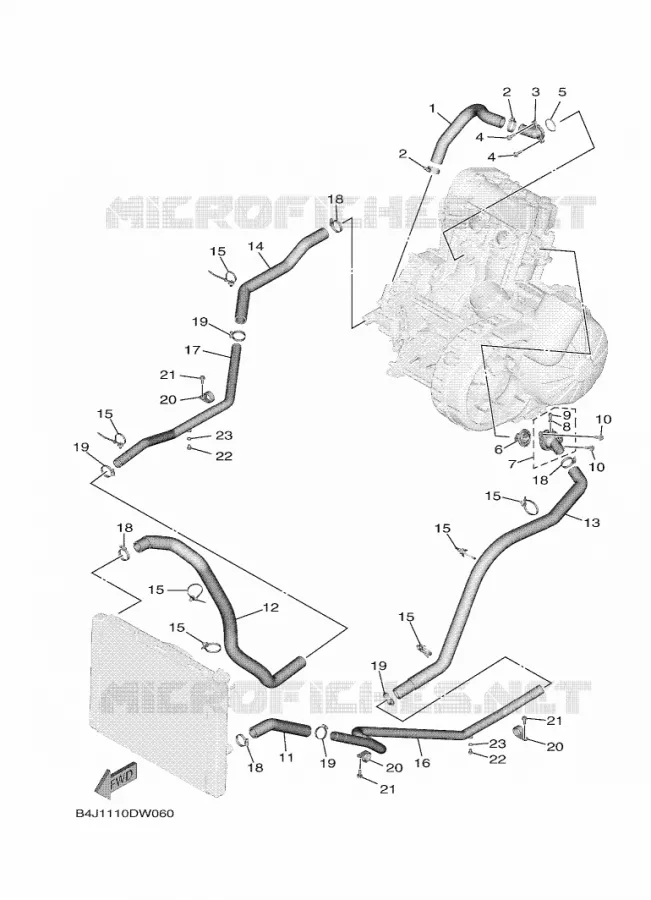 POMPE A EAU Yamaha SIDE BY SIDE 1000 2021 WOLVERINE  YXF1000EW/YX10FPAM
