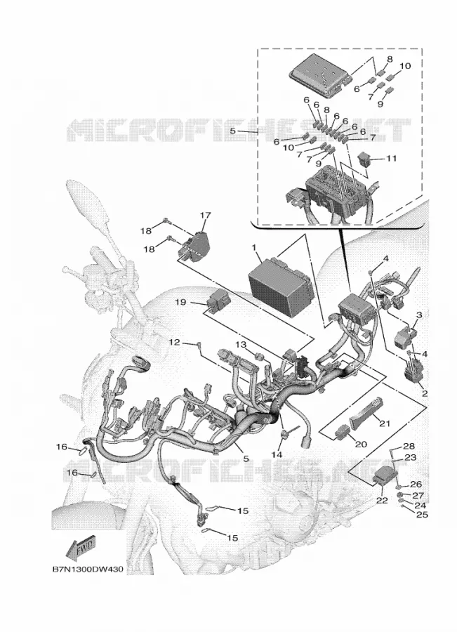 PARTIE ELECTRIQUE 1 Yamaha MOTO 900 2021 MT  MTN890