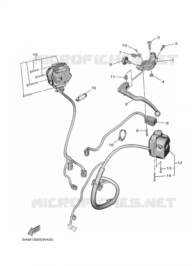 COMMODO / LEVIER Yamaha MOTO 900 2021 MT  MTN890D