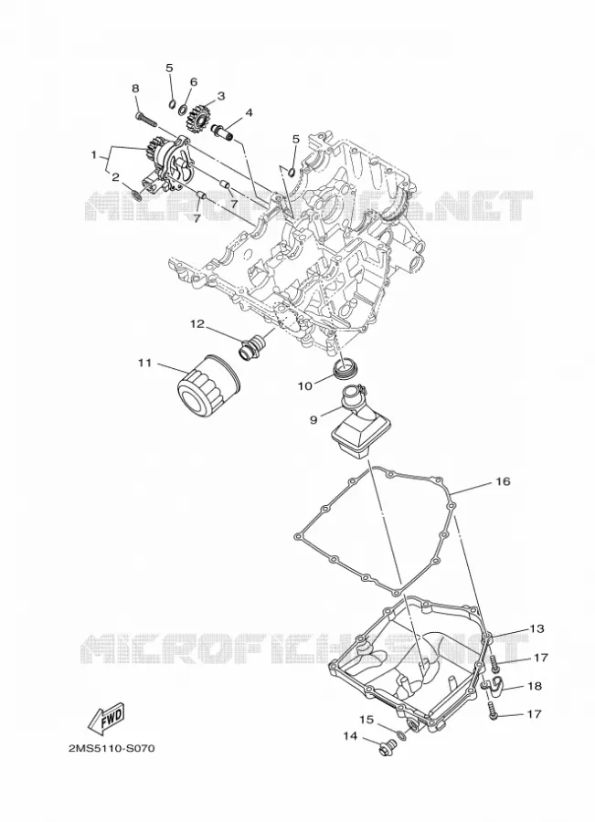 POMPE A HUILE Yamaha MOTO 250 2020 R25  YZF250-A