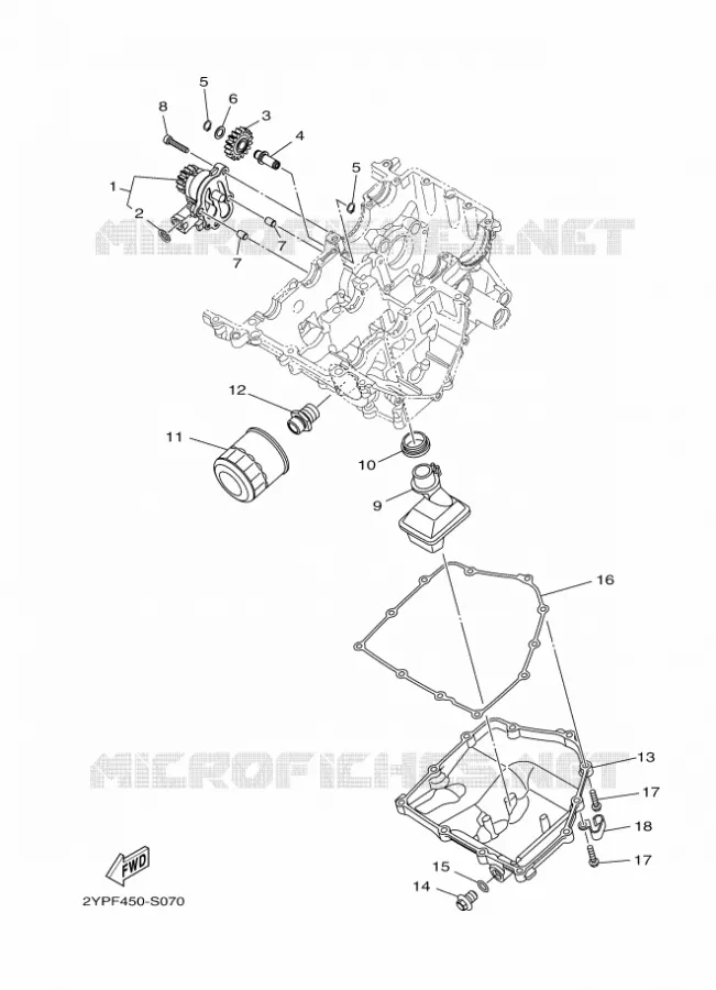 POMPE A HUILE Yamaha MOTO 300 2020 R3  YZF320-A