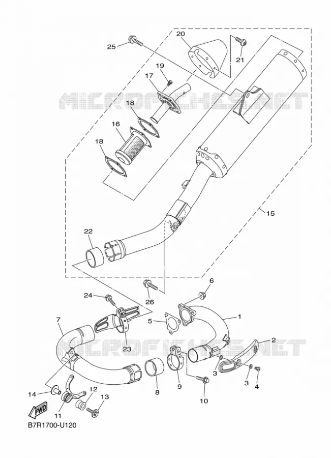 ECHAPPEMENT Yamaha MOTO 450 2020 WRF  WR450F