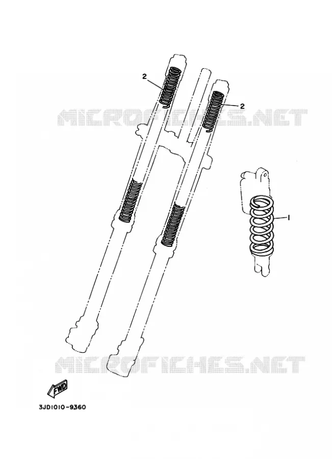 PIÈCES OPTIONNELLES Yamaha MOTO 250 2020 YZ  YZ250