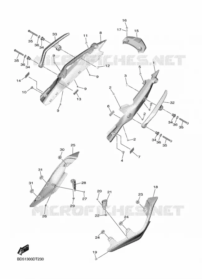 COUVERCLE LATERAL Yamaha MOTO 900 2020 NIKEN  MXT850