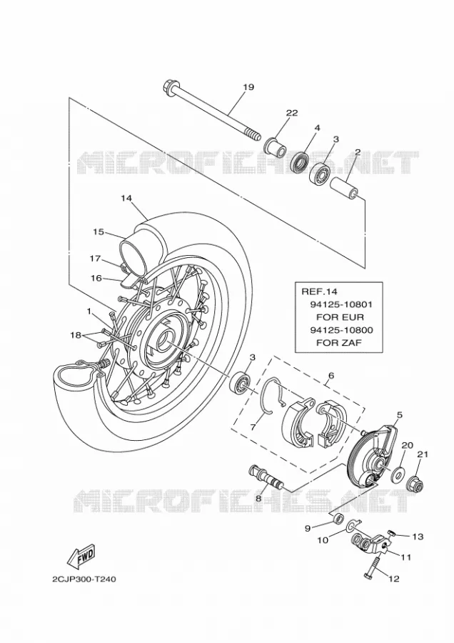 ROUE AVANT Yamaha MOTO 50 2020 TTR  TT-R50E