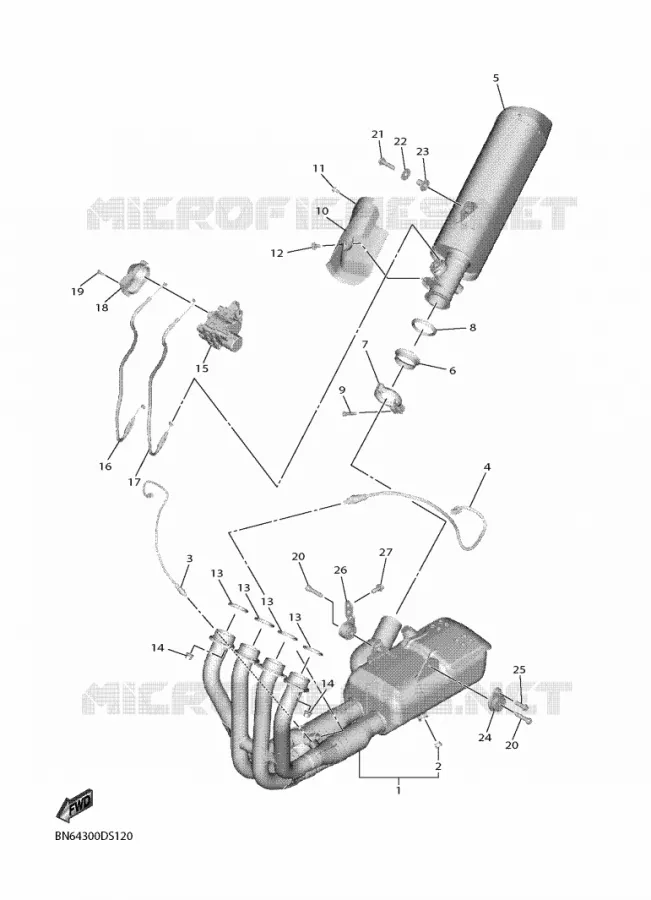 ECHAPPEMENT Yamaha MOTO 600 2020 R6  YZF600