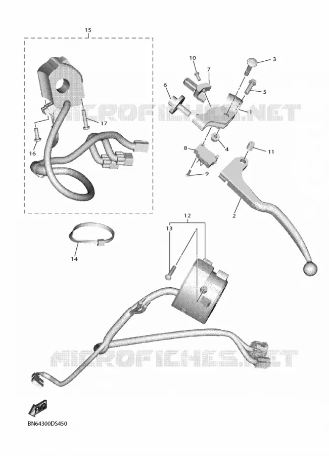 COMMODO / LEVIER Yamaha MOTO 600 2020 R6  YZF600