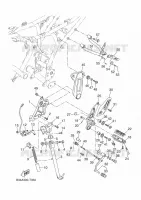 SUPPORT / REPOSE PIEDS pour Yamaha XSR 2020