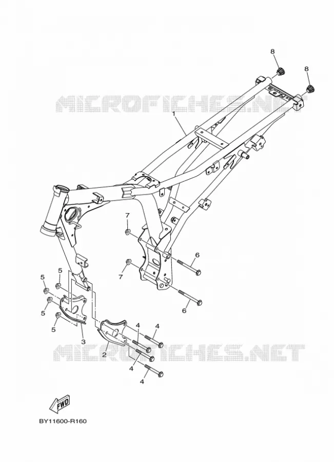 CADRE Yamaha MOTO 110 2020 CRUX  YD110D-4
