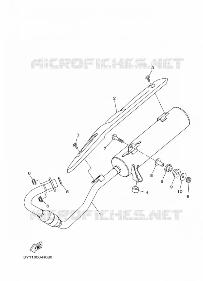 ECHAPPEMENT Yamaha MOTO 110 2020 CRUX  YD110D-4