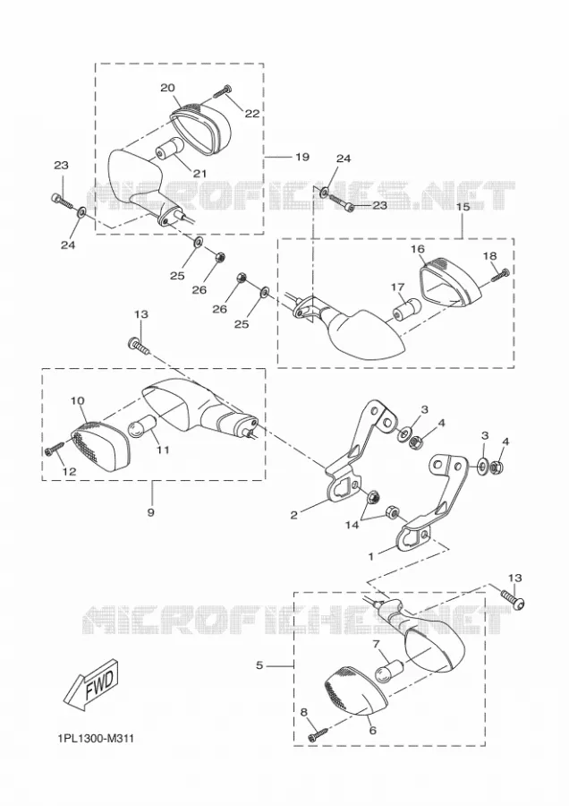 CLIGNOTANT Yamaha SCOOTER 50 2016 AEROX  NS50N