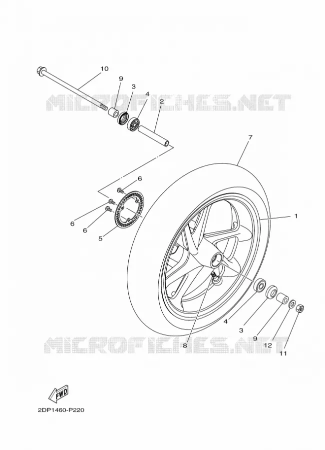 ROUE AVANT Yamaha SCOOTER 155 2020 NMAX  GPD150-A