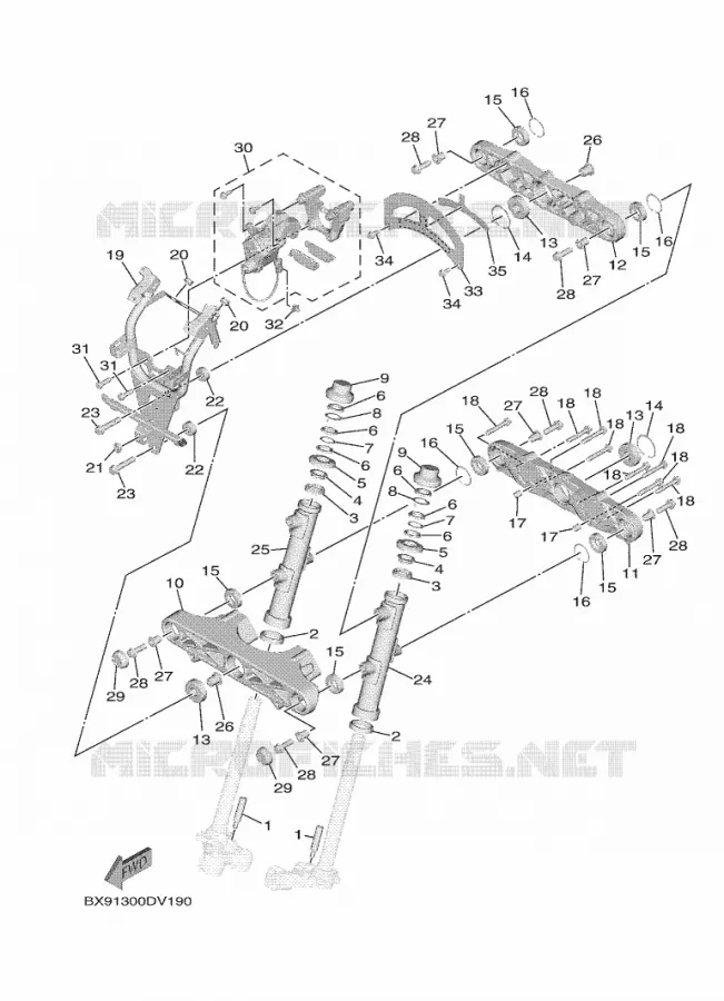 DIRECTION Yamaha SCOOTER 300 2020 TRICITY  MWD300