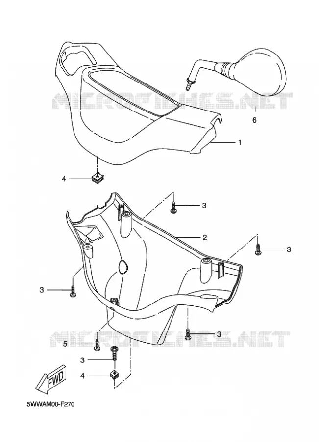 CARENAGES 1  Yamaha SCOOTER 50 2012 BW'S  CW50L