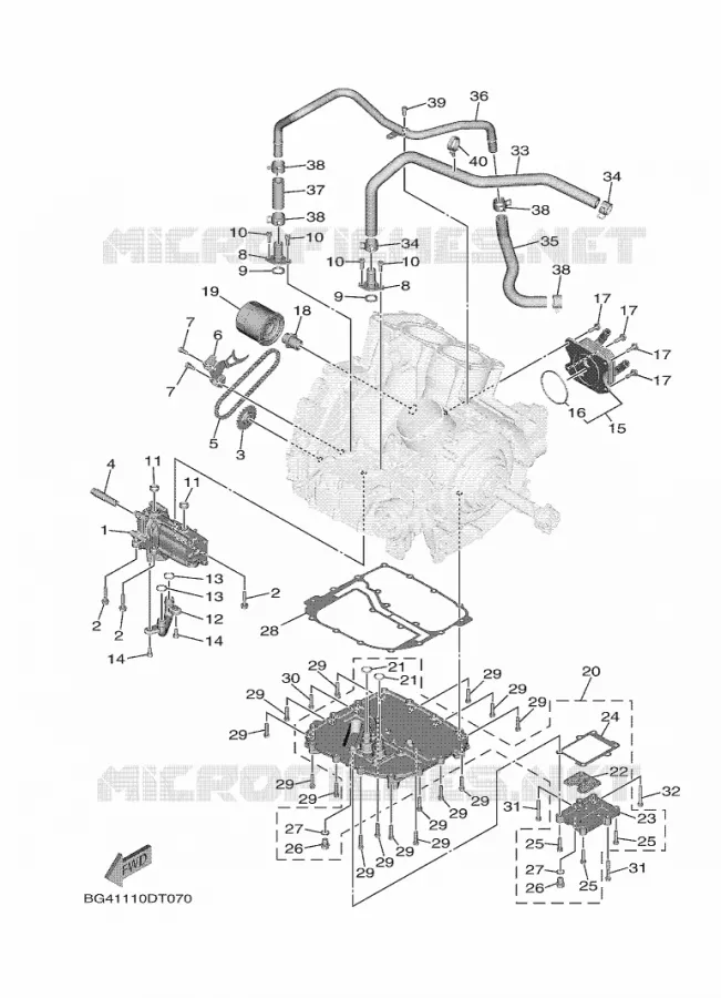 POMPE A HUILE Yamaha SIDE BY SIDE 850 2020 WOLVERINE  YXE850EN/YXE85WPAL