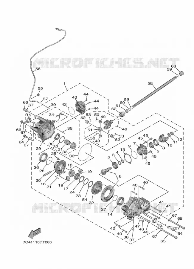 DIFFERENTIEL AVANT Yamaha SIDE BY SIDE 850 2020 WOLVERINE  YXF850E/YXF85WPBL