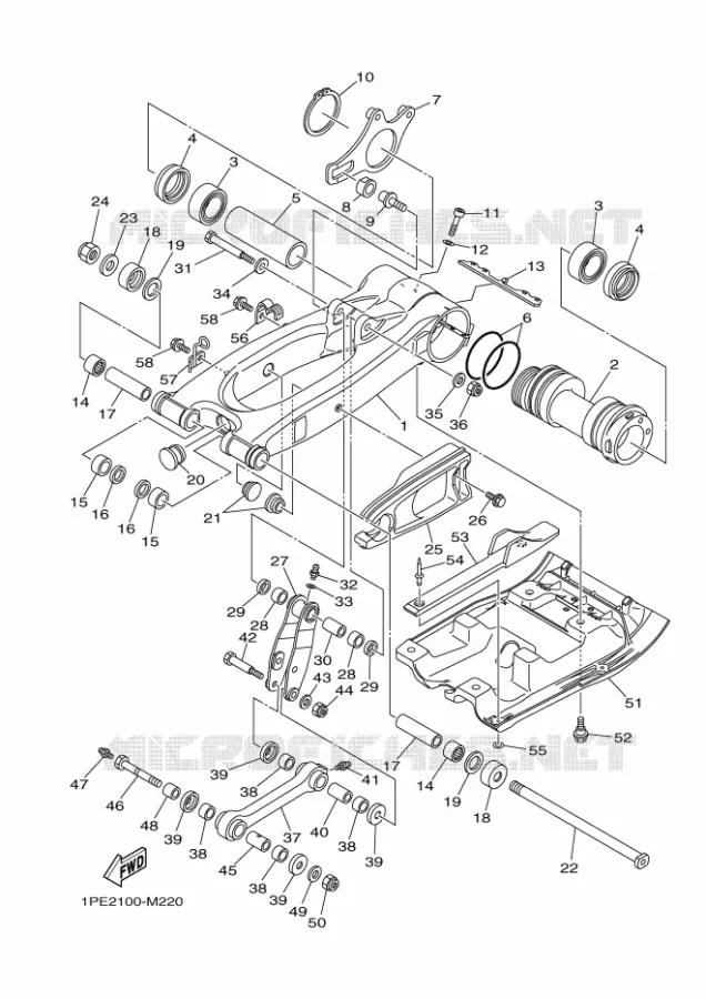 BRAS ARRIERE Yamaha QUAD 700 2020 RAPTOR  YFM700R