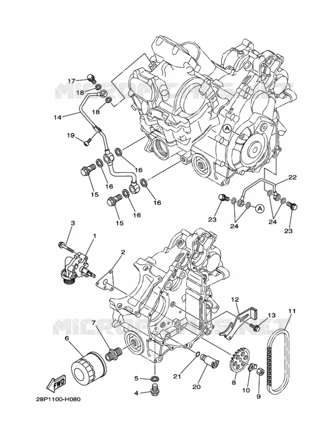 POMPE A HUILE Yamaha QUAD 700 2020 GRIZZLY  YFM700FWAD