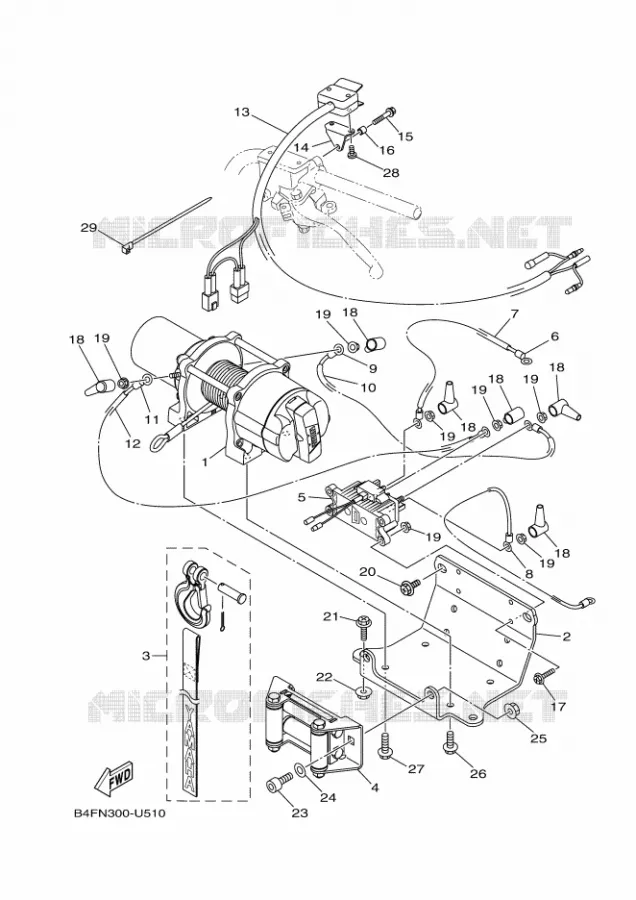 PIÈCES OPTIONNELLES 1 Yamaha QUAD 700 2020 GRIZZLY  YFM700FWAD