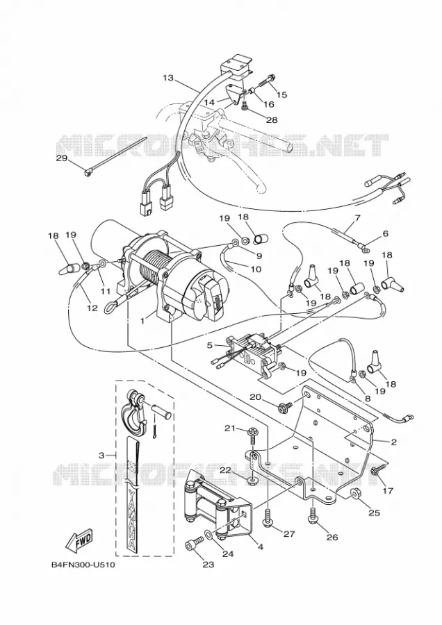 PIÈCES OPTIONNELLES 1 Yamaha QUAD 700 2020 GRIZZLY  YFM700FWAD