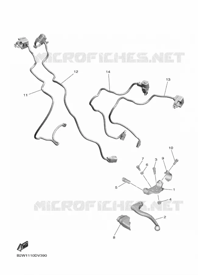 COMMODO / LEVIER Yamaha MOTO 450 2021 YZF  YZ450F