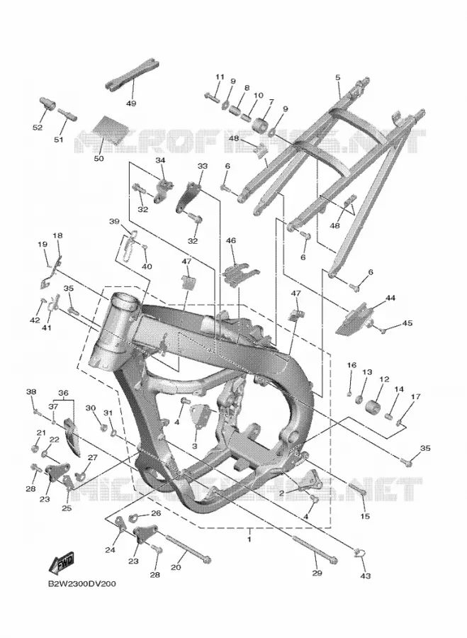 CADRE Yamaha MOTO 450 2021 YZF  YZ450F