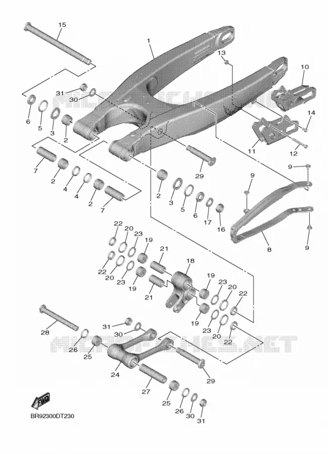 BRAS OSCILLANT  Yamaha MOTO 450 2021 YZF  YZ450F