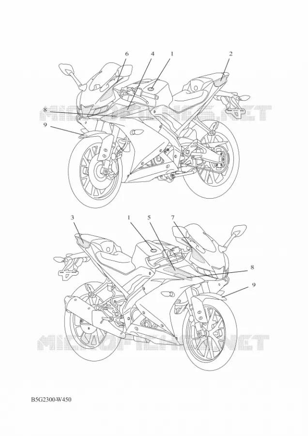 EMBLEME Yamaha MOTO 125 2021 R125  YZF125-A