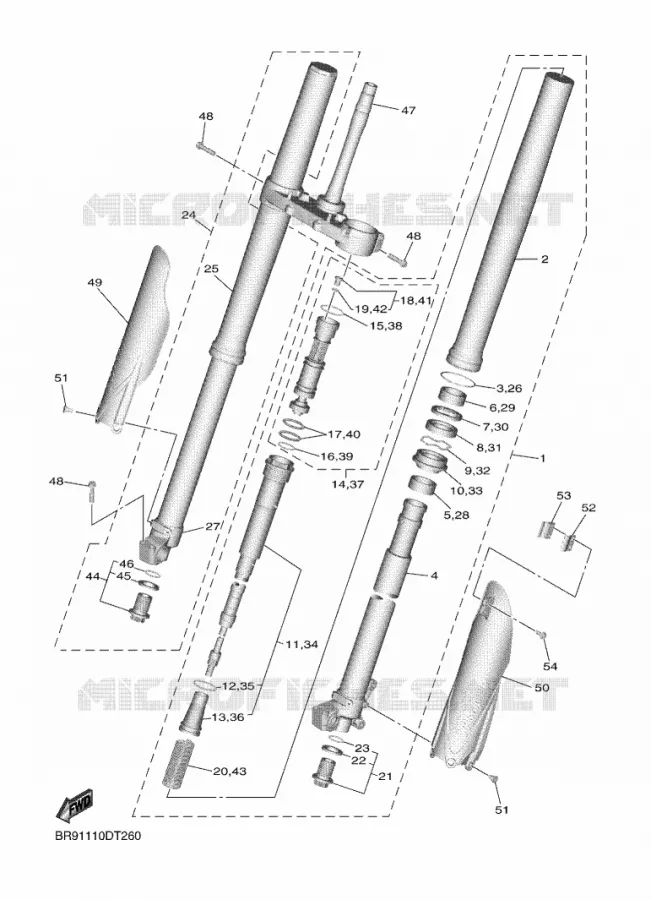 FOURCHE Yamaha MOTO 250 2021 YZF  YZ250F