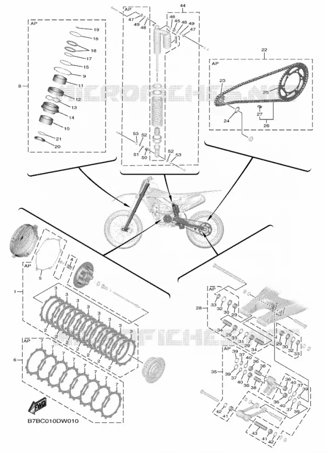 KIT PIECES D'ENTRETIEN Yamaha MOTO 250 2021 YZF  YZ250F