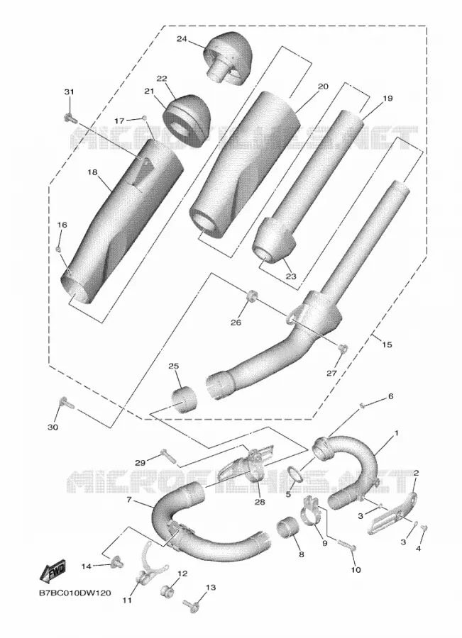 ECHAPPEMENT Yamaha MOTO 250 2021 YZF  YZ250F